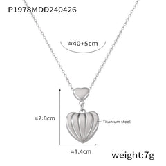 Textured Heart and Enamel Cross Pendant Necklaces