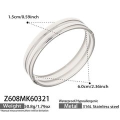 Geometric Bamboo-Style Cuff Bracelet