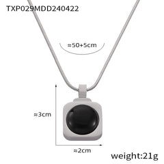 Tiger Eye or Black Agate Necklace or Earrings