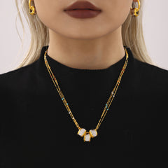 LOVE Accent Layered Bead Necklace