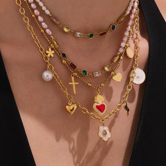 Freshwater Pearl & Mixed Charm Necklaces