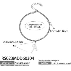 Initial Pendant Anklet