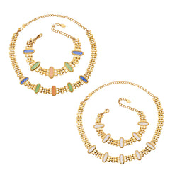 18K Gold-Plated Cat-Eye Accent Jewelry