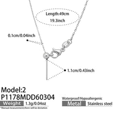 Cubic Zirconia Letter Charms & Separate Necklace Chains