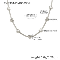 18K Gold-Plated Bow and Heart Necklace or Bracelet