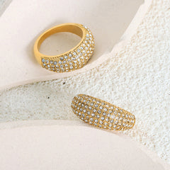 Pave Stone Dome Ring