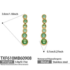 Color Cubic Zirconia Necklace Bracelet and Earrings