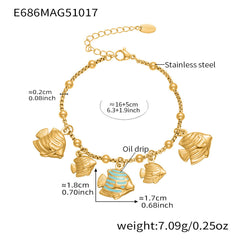 18K Gold-Plated Ocean Charm Bracelet Designs