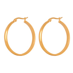 Gold-Tone Minimal Open Circle Earrings
