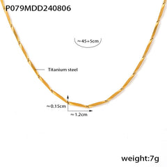 Geometric Link Stainless Steel Necklace & Bracelet