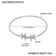 Ocean & Floral Cubic Zirconia Cuff Bracelets