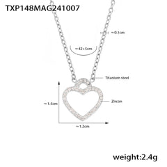 Open Heart Necklace, Bracelet or Separate Chain
