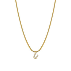 Nadine Pavé Snake Pendant Necklace