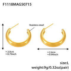 Polished Rounded Hoop Earrings
