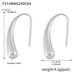18K Gold-Plated Teardrop Hook Earrings