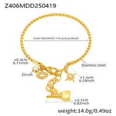 Rope Charm Bracelet or Pendant