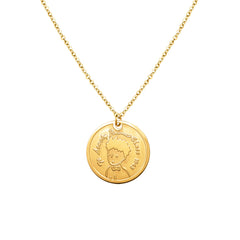 18K Gold-Plated Cartoon Coin Pendant Necklace