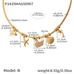 18K Gold-Plated Fruit Enamel Charm Necklace Designs