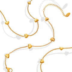 Gold-Tone Heart Station Jewelry