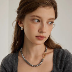 Daphne Vintage-Inspired Pearl Choker Necklace No. 731067