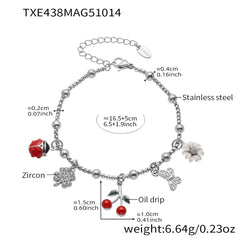 Enamel Cherry or Chili Necklace, Bracelet, Anklet or Ring