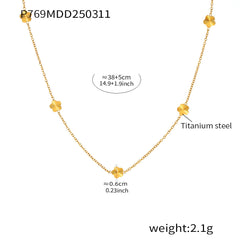18K Gold-Plated Floral Accent Necklace