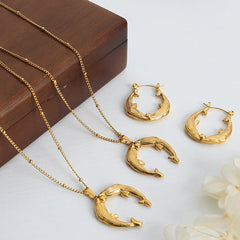Dolphin Circle Earrings or Pendant Necklace