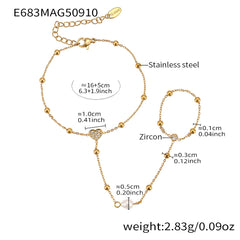 18K Gold-Plated Cubic Zirconia Hand Chains