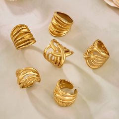 Sculptural Layered Openwork Ring