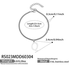 Initial Pendant Anklet