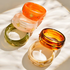 Starburst Accent Color Resin Bangle