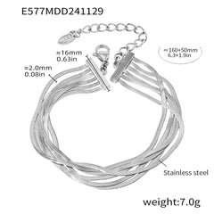 Layered Flat-Chain Bracelet