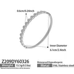 Heart Cubic Zirconia Bangle Designs