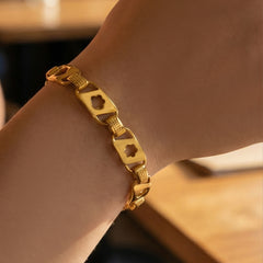 Open Flower Link Bracelet