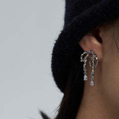 Marielle Pavé Bow Drop Earrings
