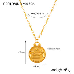 Zodiac Coin Pendant Necklace