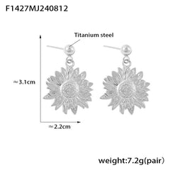 Sunflower Drop Earrings