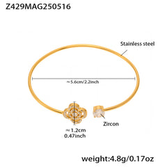 Ocean & Floral Cubic Zirconia Cuff Bracelets