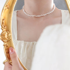 Pearl-Look Irregular Bead Necklace