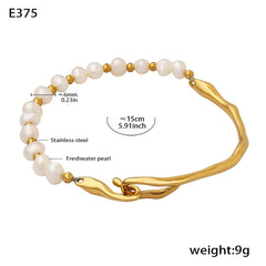 Freshwater Pearl Sculptural Chain Bracelet