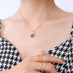 Geometric Shell & Acrylic Pendant Necklaces