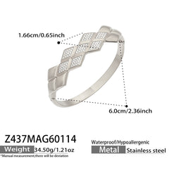 18K Gold-Plated Sparkling Clasp Bangle Designs