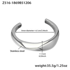 Sculptural Charm-Accent Open Cuff Bracelet