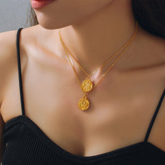 Zodiac Coin Pendant Necklace