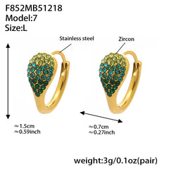 18K Gold-Plated Cubic Zirconia Teardrop Earrings