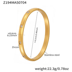Cubic Zirconia Minimal Bangle Collection