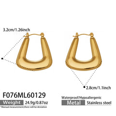 Minimalist Tapered U-Hoop Earrings