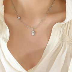 18K Gold-Plated Starburst Tag Pendant Necklace