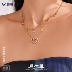 18K Gold-Plated Heart Infinity or Teardrop Charm Necklace
