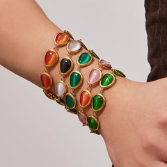 Color Cat-Eye Teardrop Jewelry